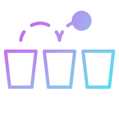 Pong Cups, Animated Icon, Gradient