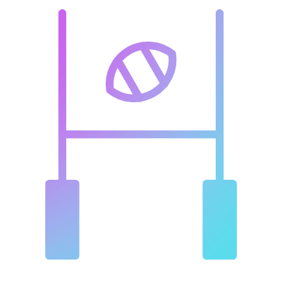 Rugby Posts, Animated Icon, Gradient
