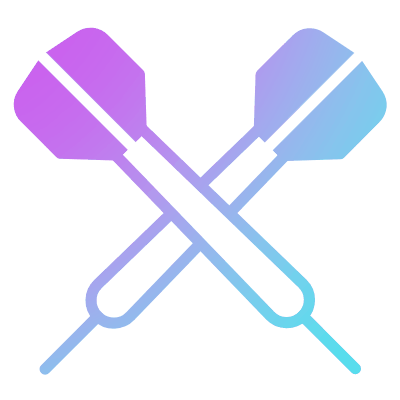 Darts, Animated Icon, Gradient