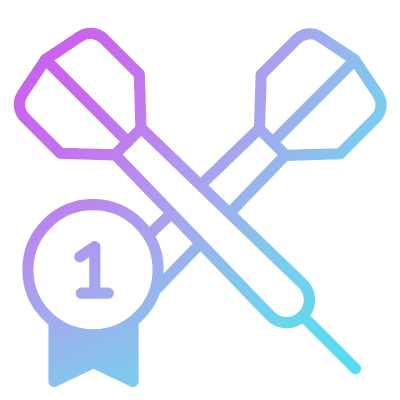 Darts First Place, Animated Icon, Gradient