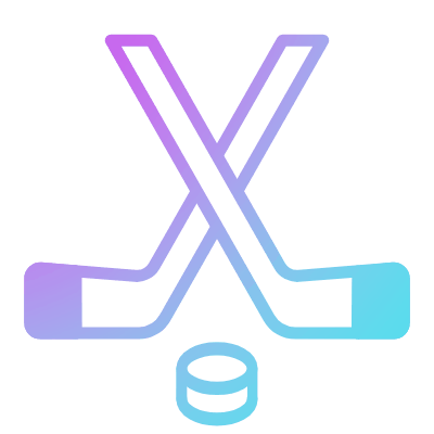 Hockey Sticks, Animated Icon, Gradient