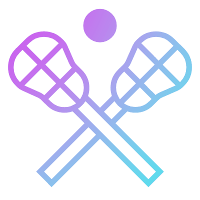 Lacrosse Sticks, Animated Icon, Gradient
