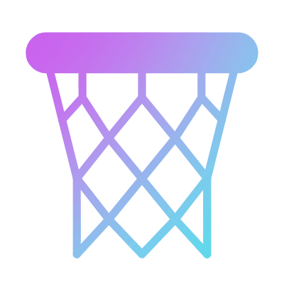 Basketball Hoop, Animated Icon, Gradient