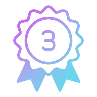 Badge Third, Animated Icon, Gradient