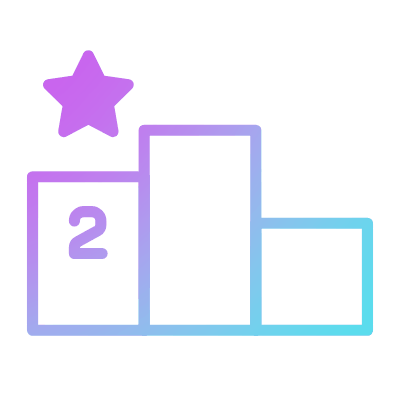 Podium Second, Animated Icon, Gradient