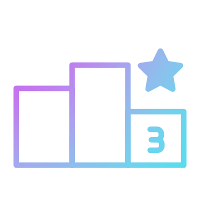 Podium Third, Animated Icon, Gradient