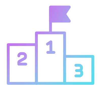 Podium Flag, Animated Icon, Gradient