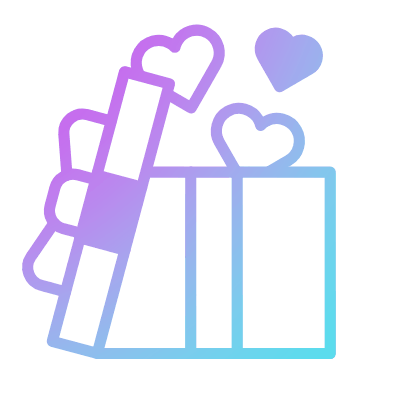Love Gift, Animated Icon, Gradient