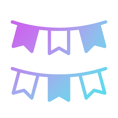Garlands, Animated Icon, Gradient