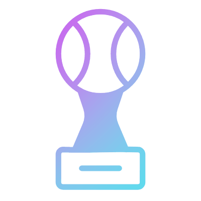 Statuette Tennis, Animated Icon, Gradient