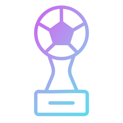 Statuette Soccer, Animated Icon, Gradient