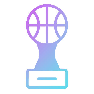 Statuette Basketball, Animated Icon, Gradient