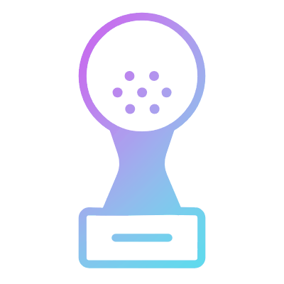 Statuette Golf, Animated Icon, Gradient