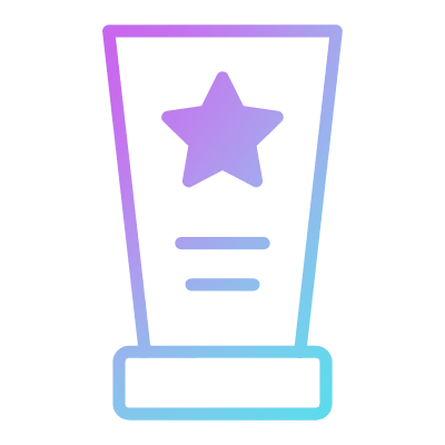 Statuette Star, Animated Icon, Gradient