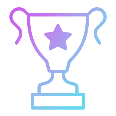 Trophy Ornate, Animated Icon, Gradient
