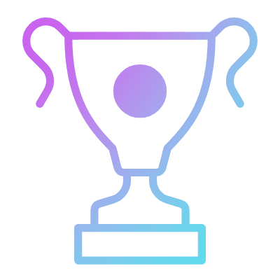 Trophy Ornate, Animated Icon, Gradient