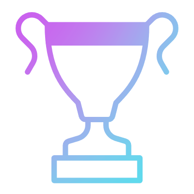Trophy Ornate, Animated Icon, Gradient