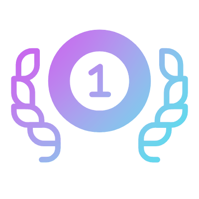 Medal First Place, Animated Icon, Gradient
