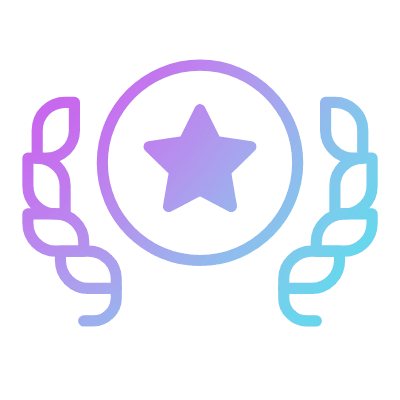 Medal Star, Animated Icon, Gradient