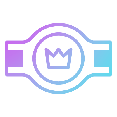 Champion Belt, Animated Icon, Gradient