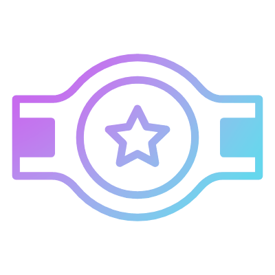 Champion Belt, Animated Icon, Gradient