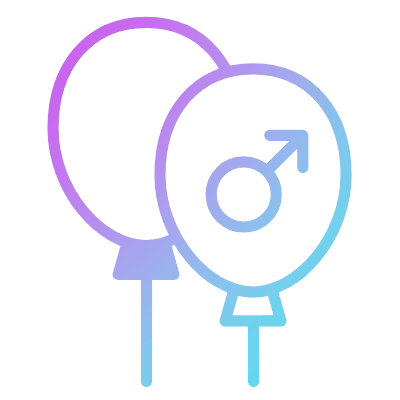 Balloons Male, Animated Icon, Gradient