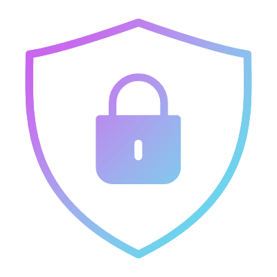 Shield Lock, Animated Icon, Gradient