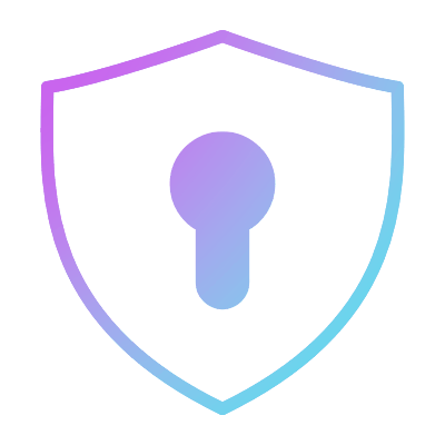 Shield Keyhole, Animated Icon, Gradient