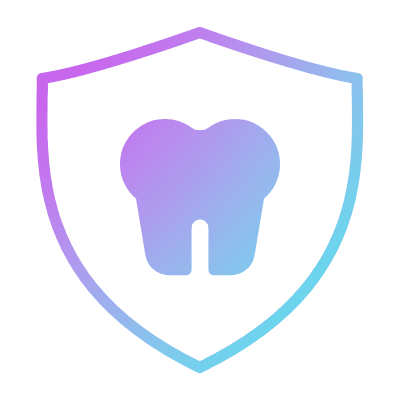 Shield Tooth, Animated Icon, Gradient