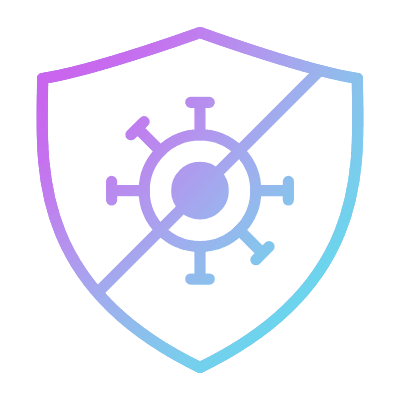 Shield Antibacterial, Animated Icon, Gradient