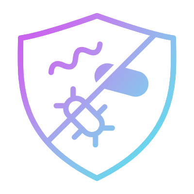 Shield Antibacterial, Animated Icon, Gradient