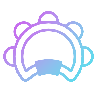 Tambourine, Animated Icon, Gradient