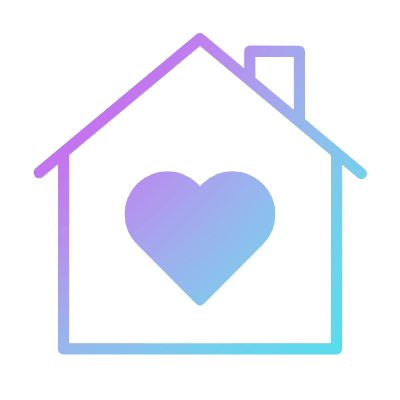 House Heart, Animated Icon, Gradient