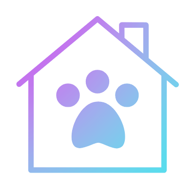 House Pet Print, Animated Icon, Gradient