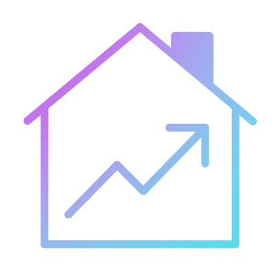 House Growth, Animated Icon, Gradient