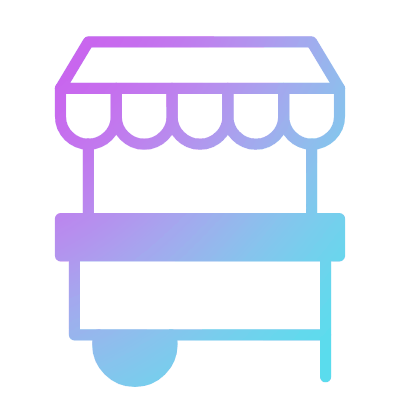 Food Cart, Animated Icon, Gradient