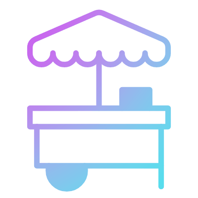 Food Cart, Animated Icon, Gradient