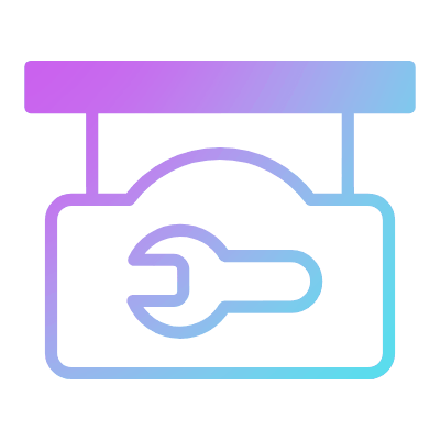 Wrench Sign, Animated Icon, Gradient