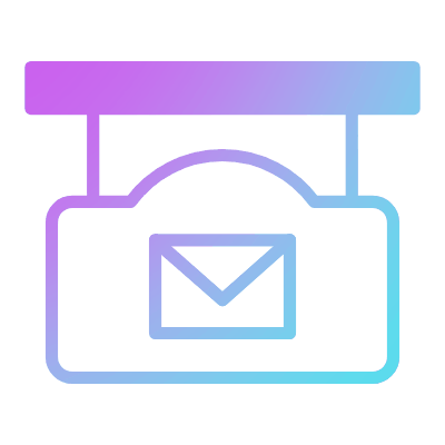 Letter Sign, Animated Icon, Gradient