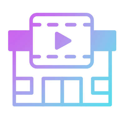 Cinema, Animated Icon, Gradient