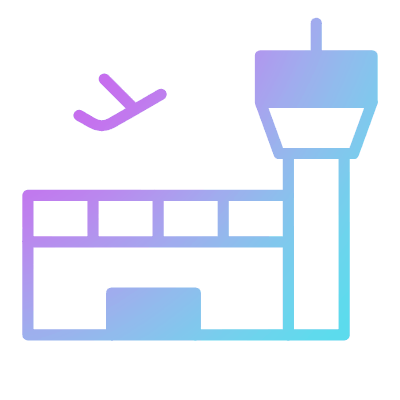 Airport, Animated Icon, Gradient