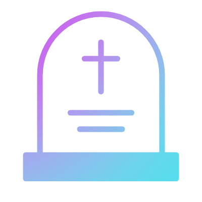 Christian Grave, Animated Icon, Gradient