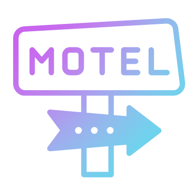 Neon Motel, Animated Icon, Gradient