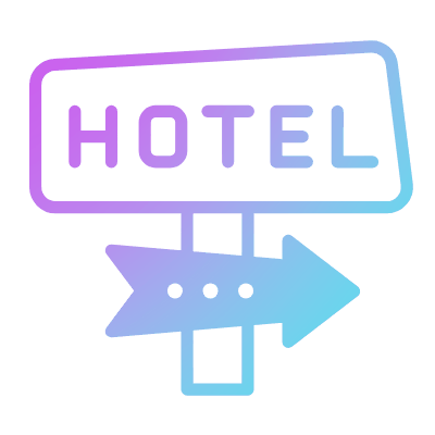 Neon Hotel, Animated Icon, Gradient