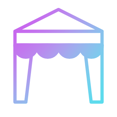 Party Tent, Animated Icon, Gradient