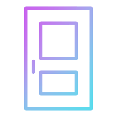 Panels Door, Animated Icon, Gradient