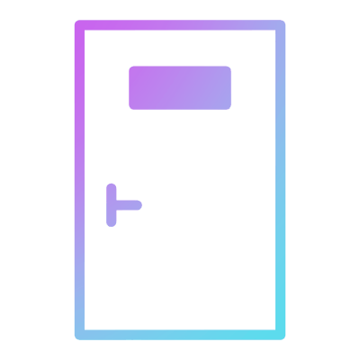Sign Door, Animated Icon, Gradient