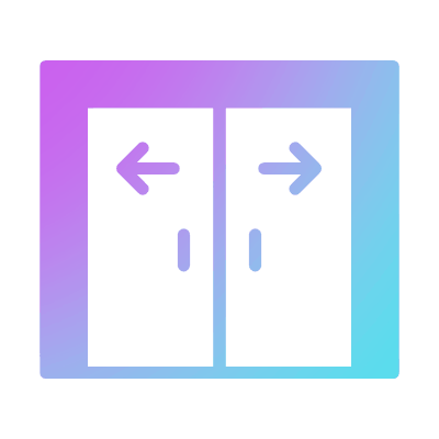 Sliding Door, Animated Icon, Gradient