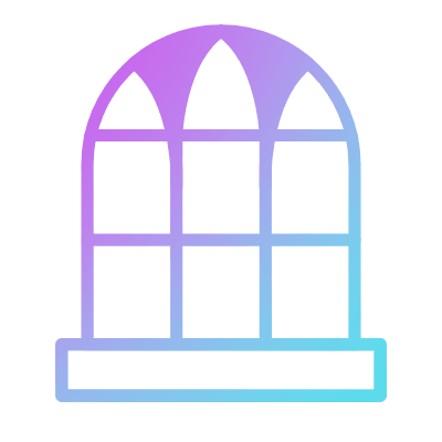 Stained glass window, Animated Icon, Gradient