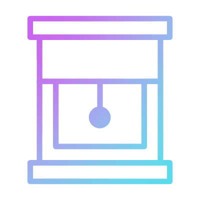 Window with roller blind, Animated Icon, Gradient